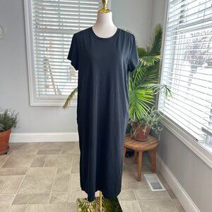 Black Banana Republic T-shirt Midi Dress with Pockets Size L